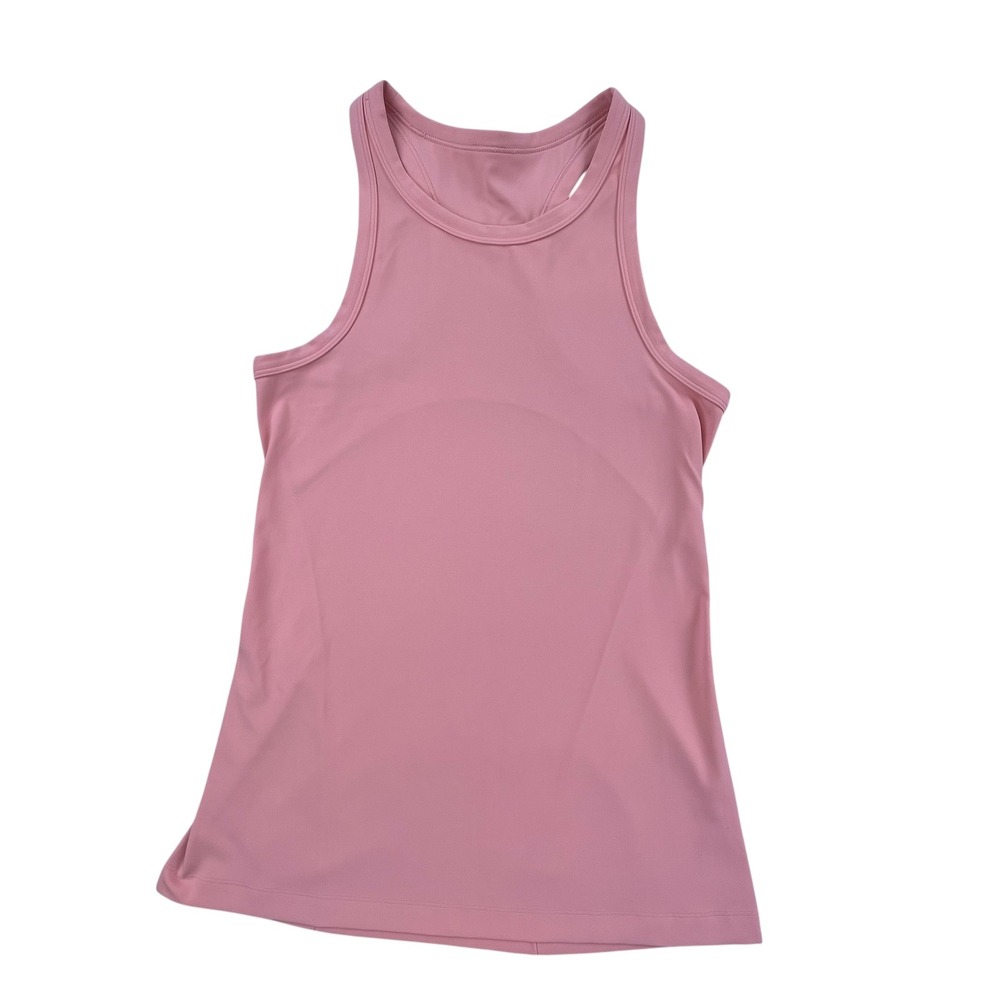 Lululemon High Neck Running Training Tank Top Rose Pink Racerback Womens Size 6